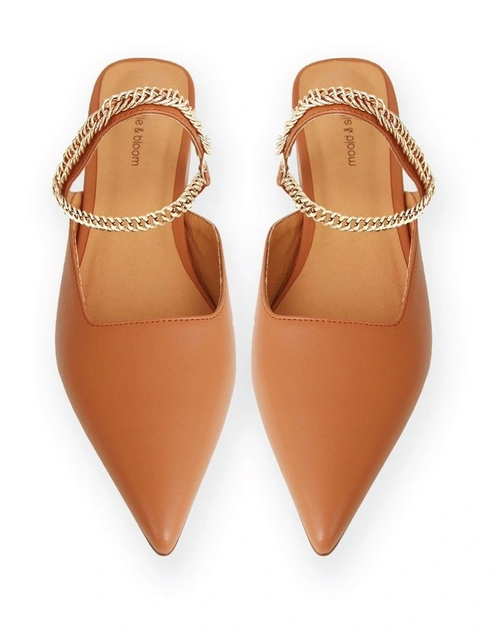 On The Go Leather Flat in Camel image 2