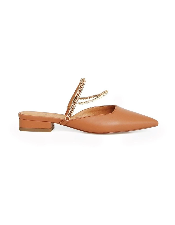 On The Go Leather Flat in Camel image 3
