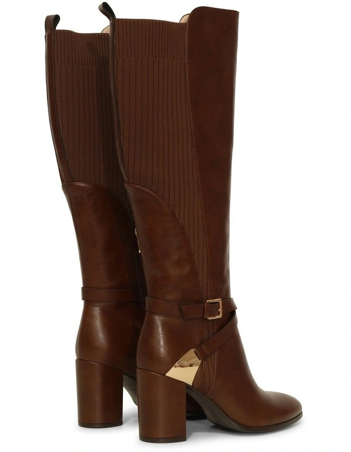 Breton Leather Knee High Boot in Brown image 2