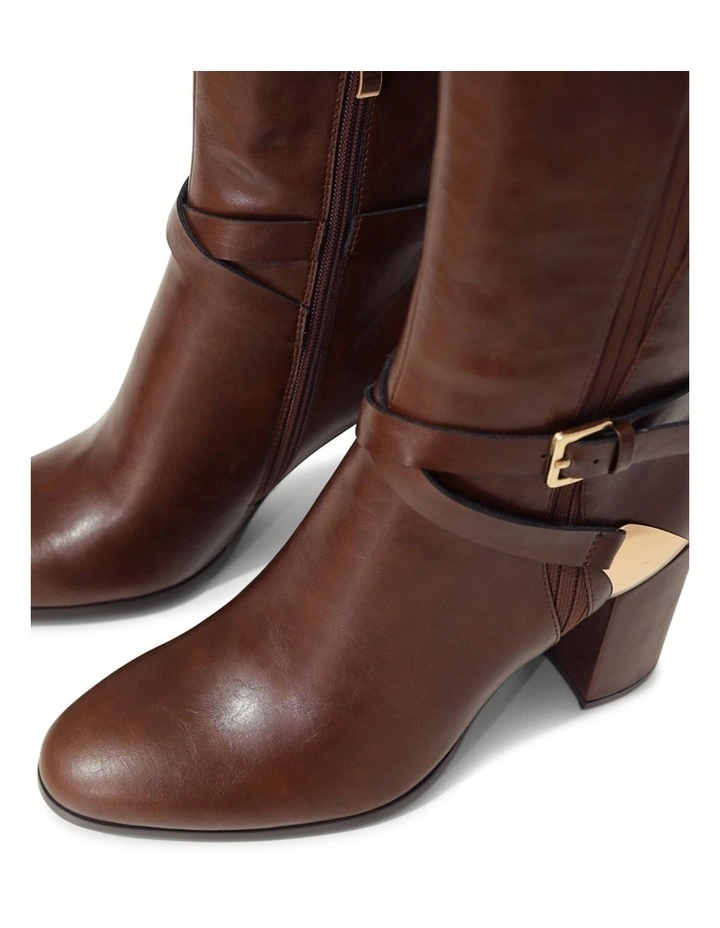 Breton Leather Knee High Boot in Brown image 4