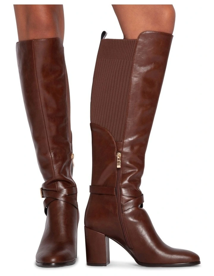 Breton Leather Knee High Boot in Brown image 5