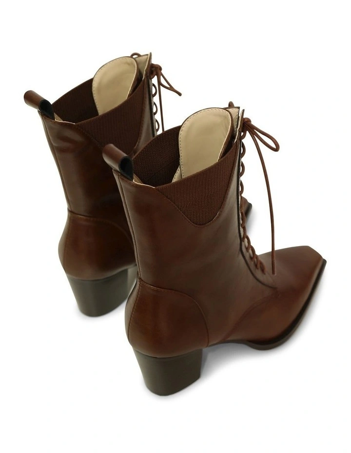 Jumping Ship Laced Boot in Chocolate image 2