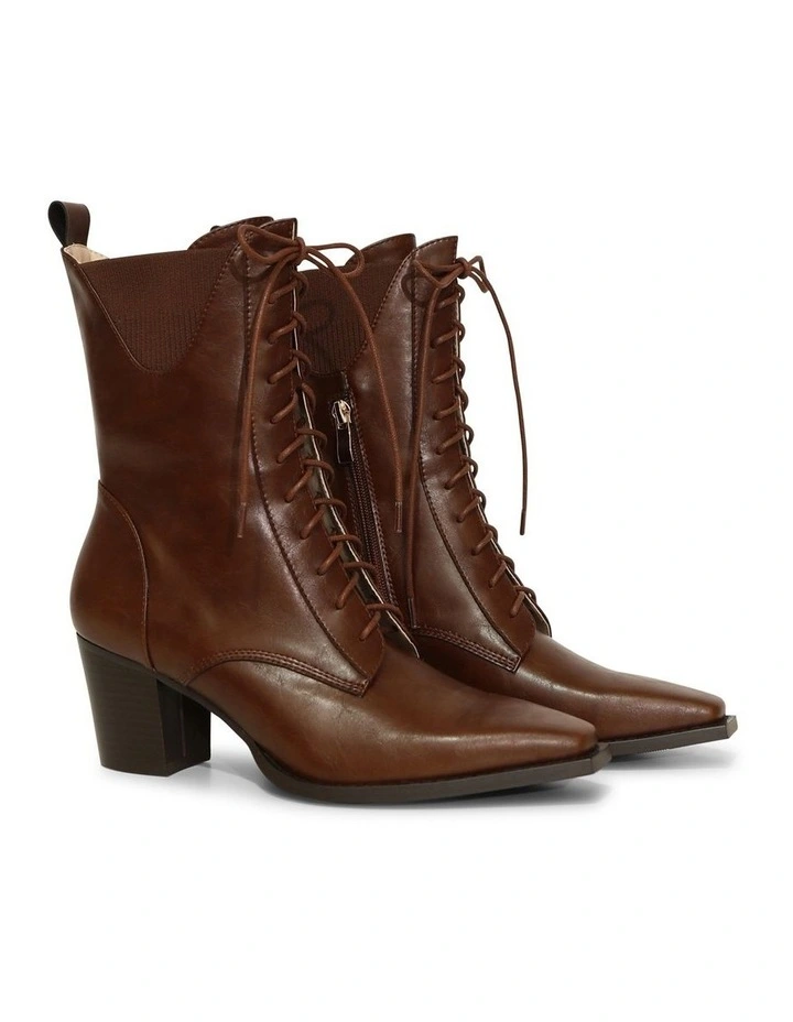 Jumping Ship Laced Boot in Chocolate image 5