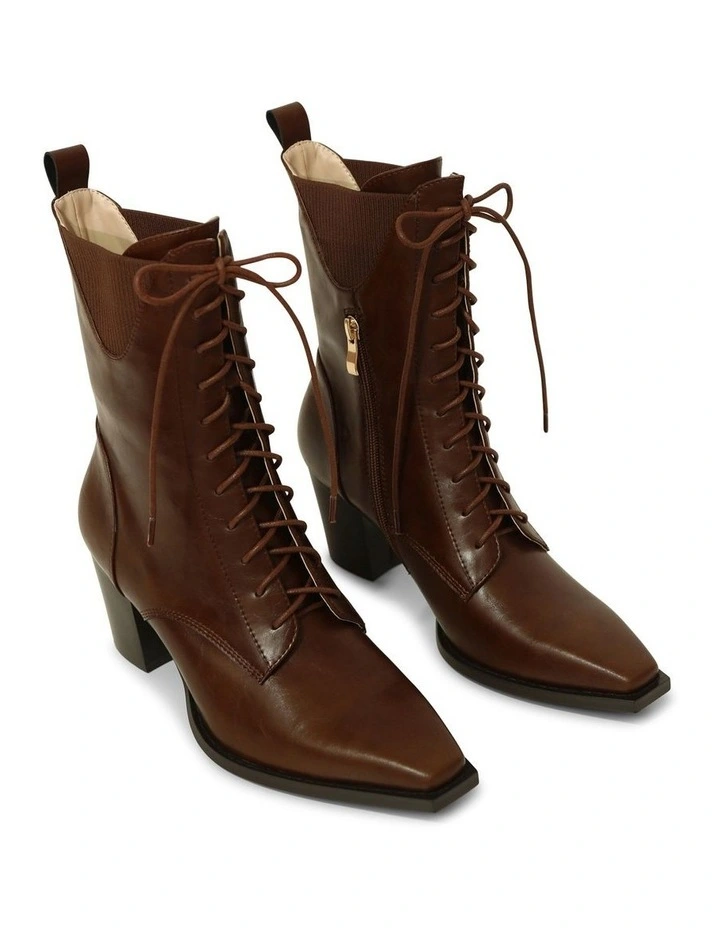 Jumping Ship Laced Boot in Chocolate image 6