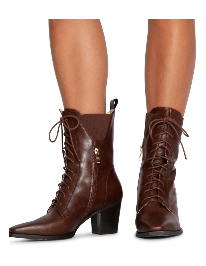 Jumping Ship Laced Boot in Chocolate image 7