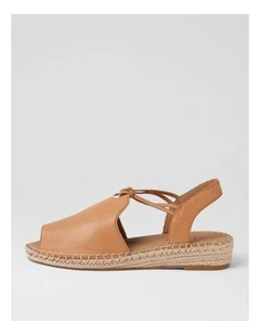 Kitti Dark Tan Leather Sandals