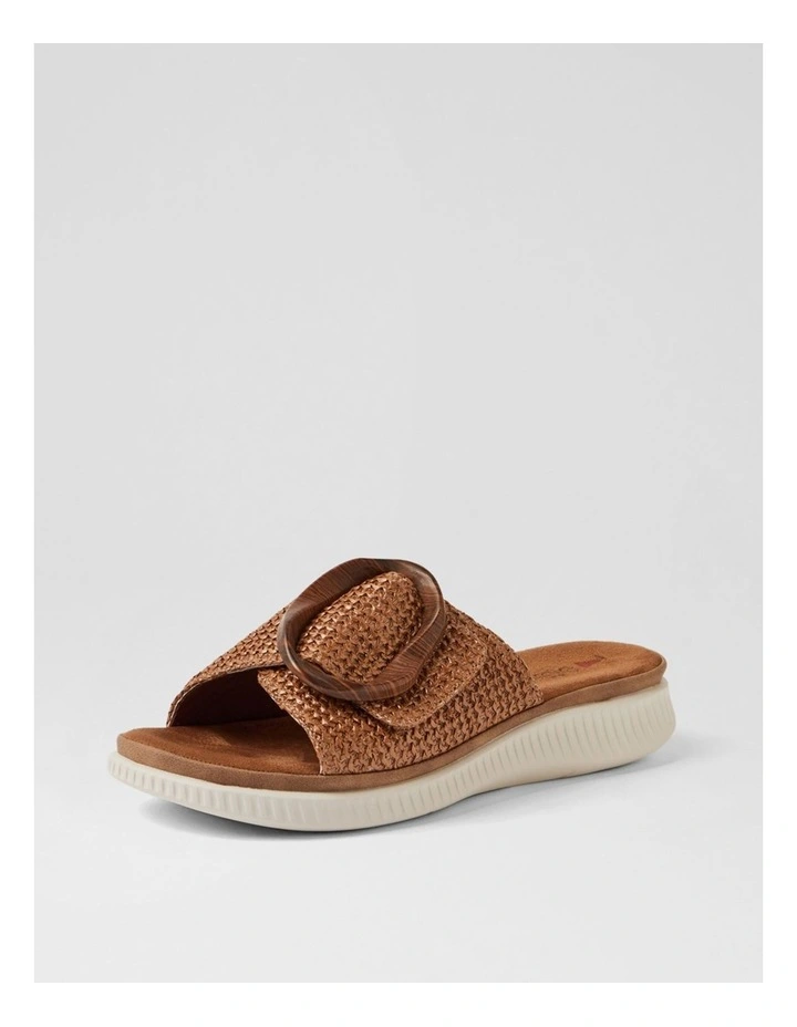Vyrics Taupe Syn Raffia Slides image 2