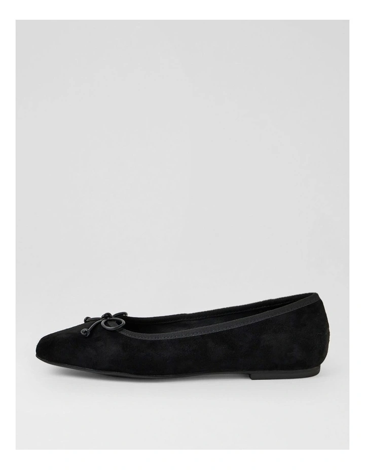 Zokena Black Suede Flat Shoes image 1