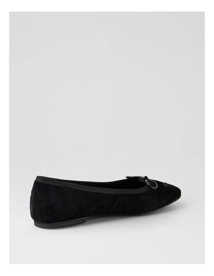 Zokena Black Suede Flat Shoes image 3