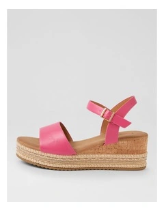 Sinso Fuchsia Platform Wedge Sandals