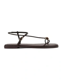 Meredith Flat Slides - Chocolate Brown