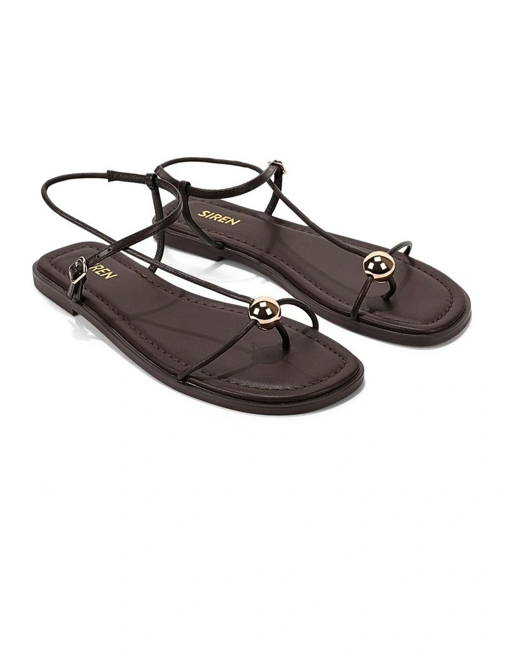 Meredith Flat Slides - Chocolate Brown image 2