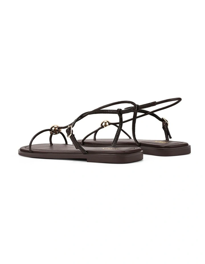 Meredith Flat Slides - Chocolate Brown image 3