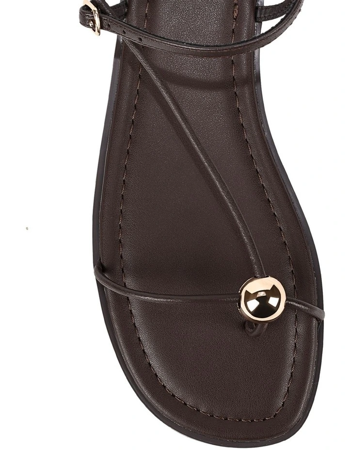Meredith Flat Slides - Chocolate Brown image 4