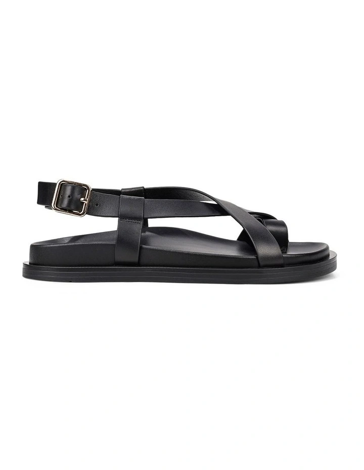 Laia Flatform Sandals - Black Leather image 1
