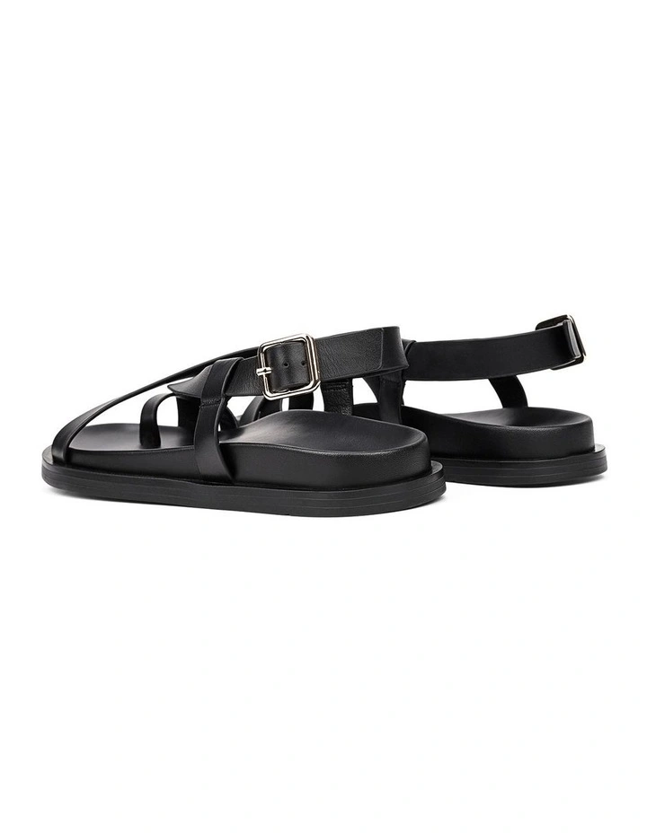 Laia Flatform Sandals - Black Leather image 3