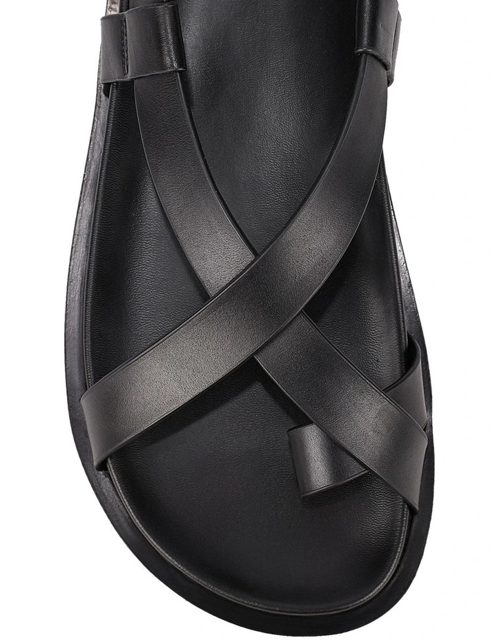 Laia Flatform Sandals - Black Leather image 4
