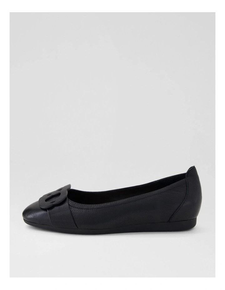 Blairs Black Leather Flat Shoes image 1