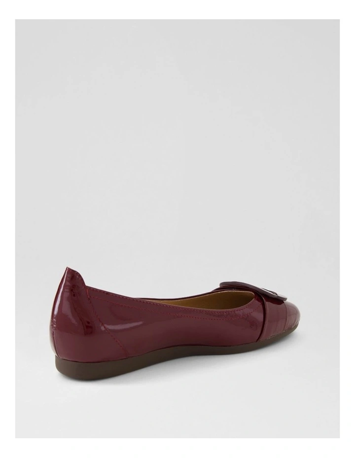 Blairs Wine Crinkle Patent Leather Flat Shoes image 3