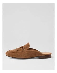 Irrino Coffee Suede Flat Shoes