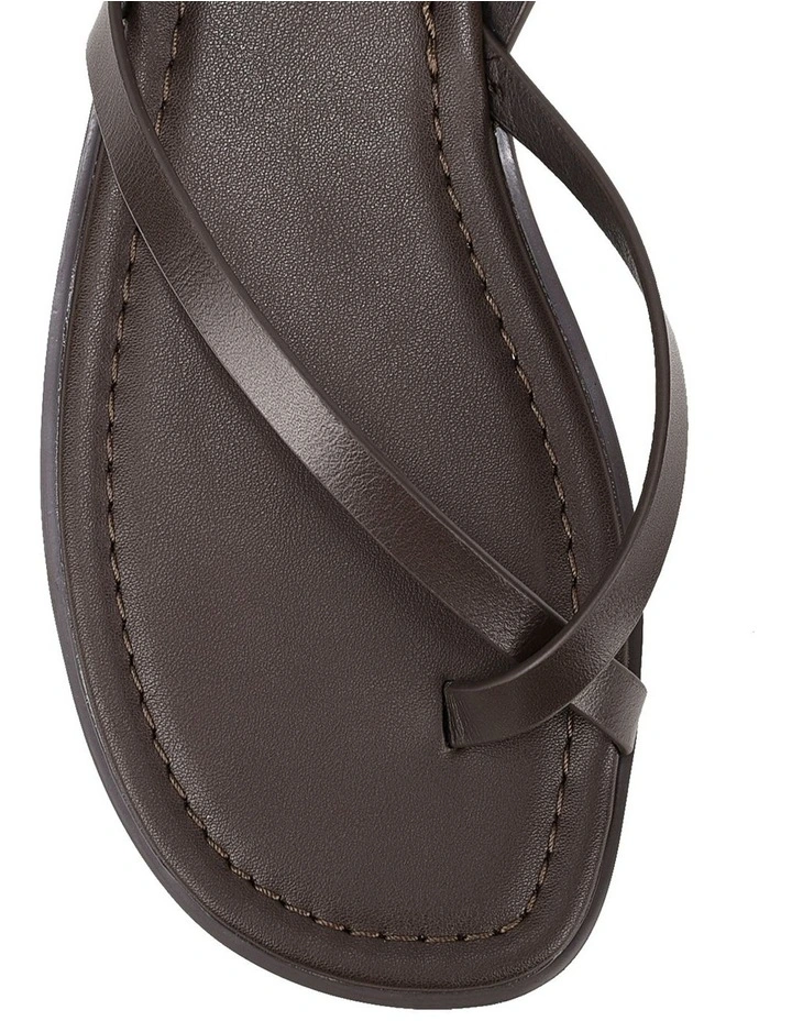 Merry Strappy Flat Sandals - Chocolate Brown image 4