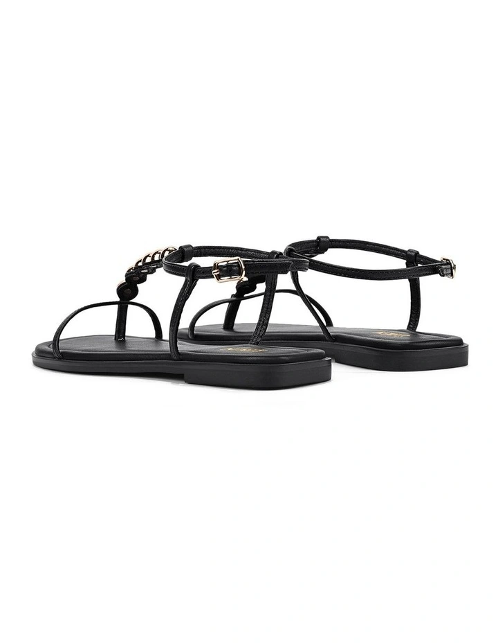Meagan Strappy Flat Sandal - Chocolate Brown image 3