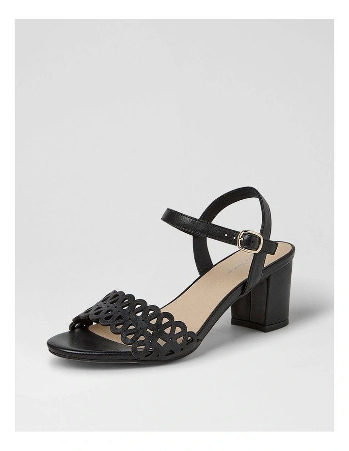 Graice Black Leather Sandals image 2