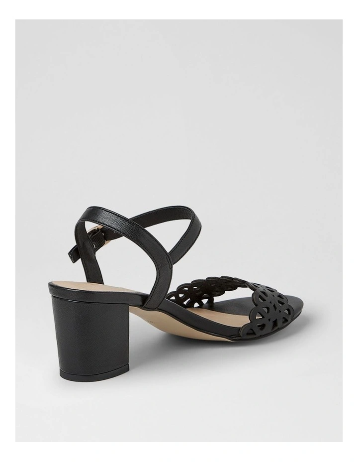 Graice Black Leather Sandals image 3
