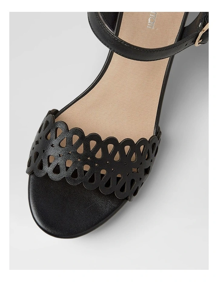 Graice Black Leather Sandals image 4