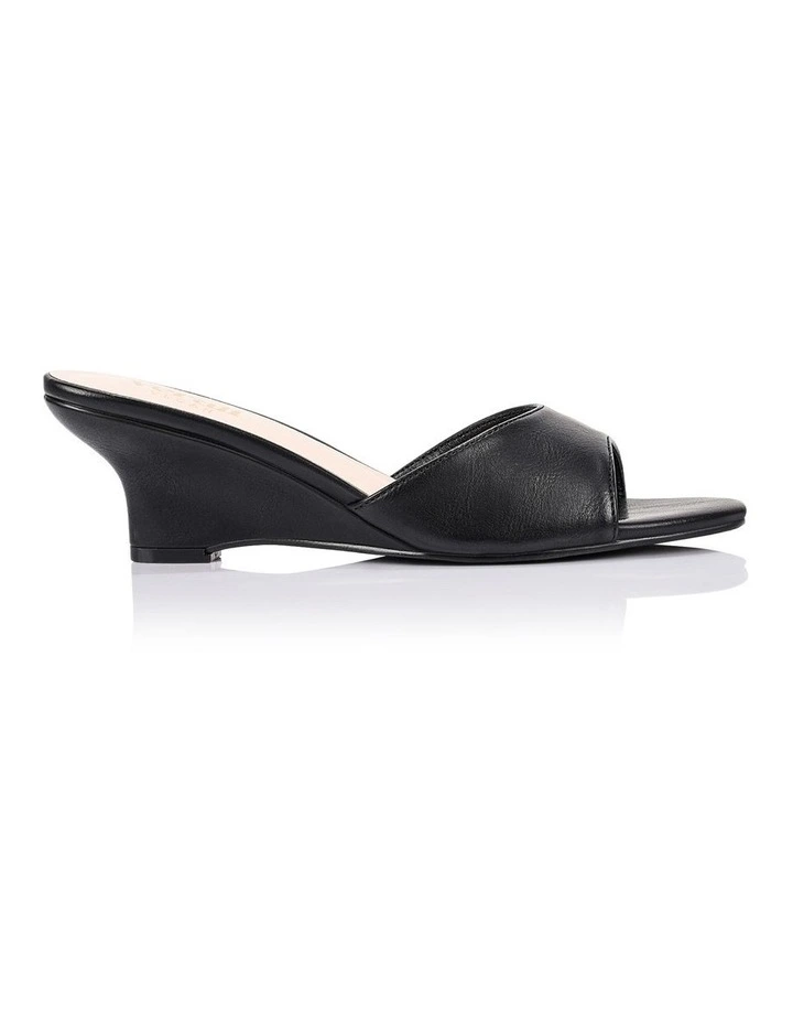 Garnet Mule Wedges - Black Distressed image 1