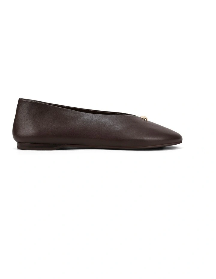 Beverly Ballets - Chocolate Brown Leather image 1