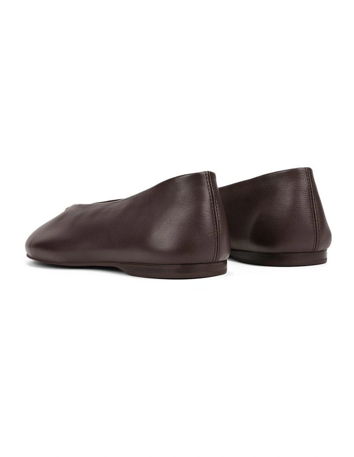 Beverly Ballets - Chocolate Brown Leather image 3