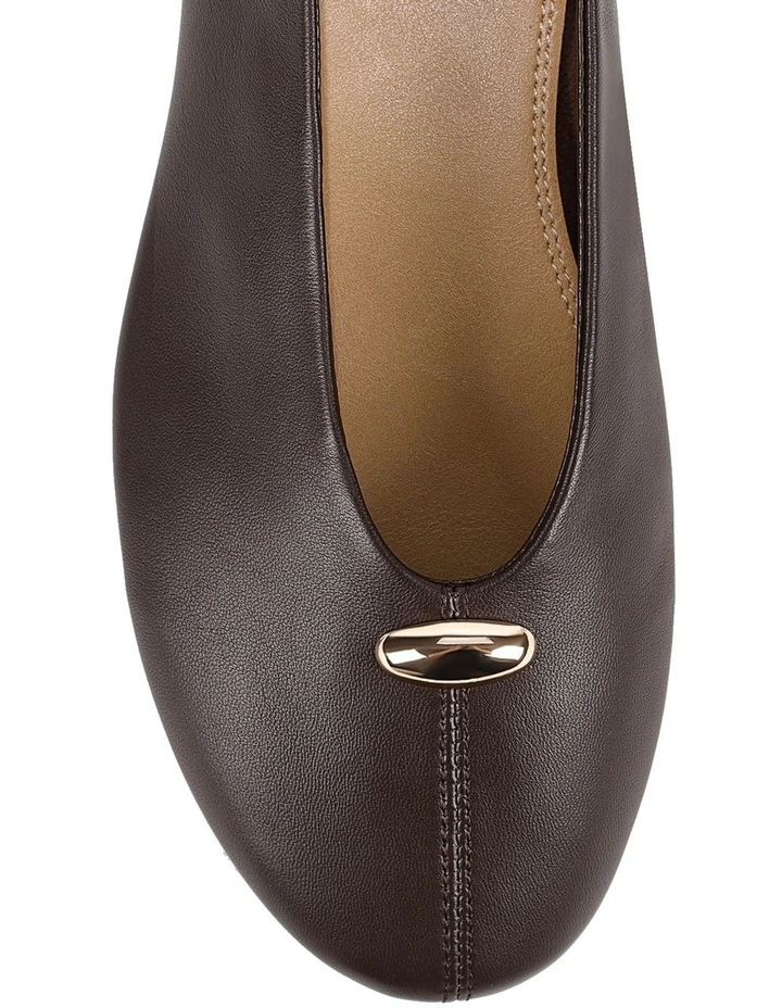 Beverly Ballets - Chocolate Brown Leather image 4