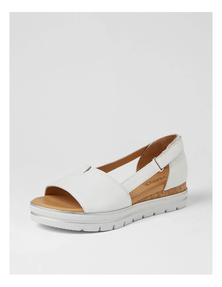 Ashiers White Leather Sandals image 2