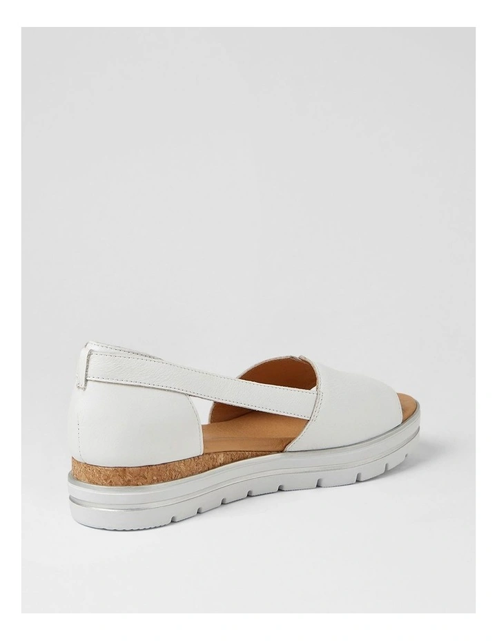 Ashiers White Leather Sandals image 3