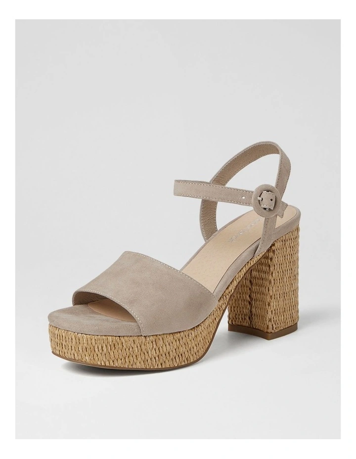 Lable Light Taupe Natural Suede Heeled Sandals image 2