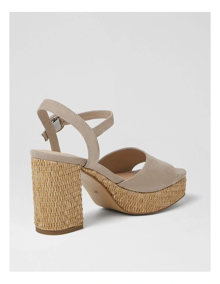 Lable Light Taupe Natural Suede Heeled Sandals image 3