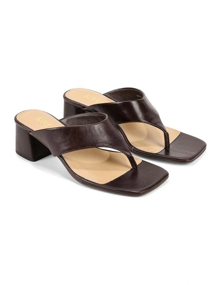 Heaven Heeled Thongs - Chocolate Brown Vintage Leather image 2