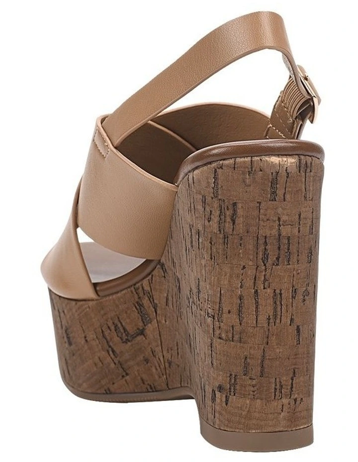 June Platform Wedges - Dark Camel Tan image 4