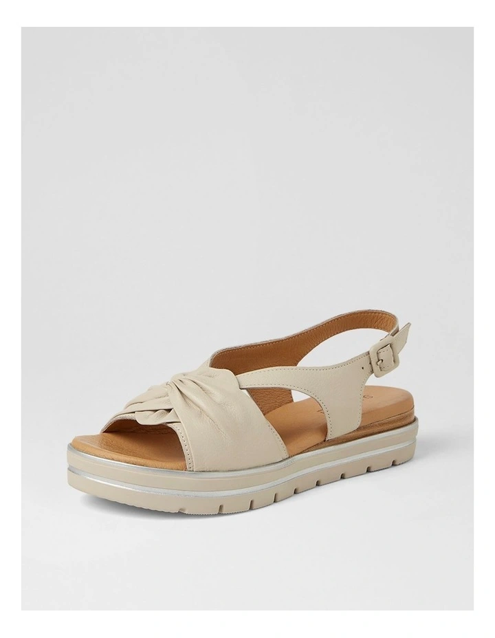 Alexin Ivory Leather Sandals image 2