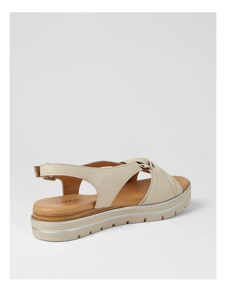 Alexin Ivory Leather Sandals image 3