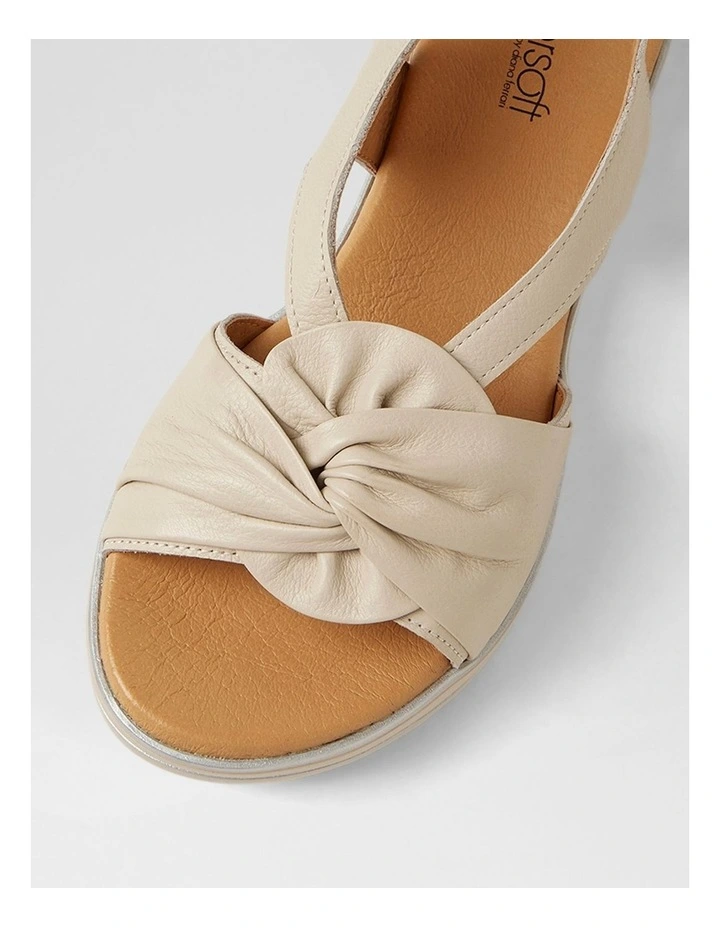 Alexin Ivory Leather Sandals image 4