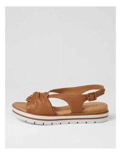 Alexin Dark Tan Leather Sandals