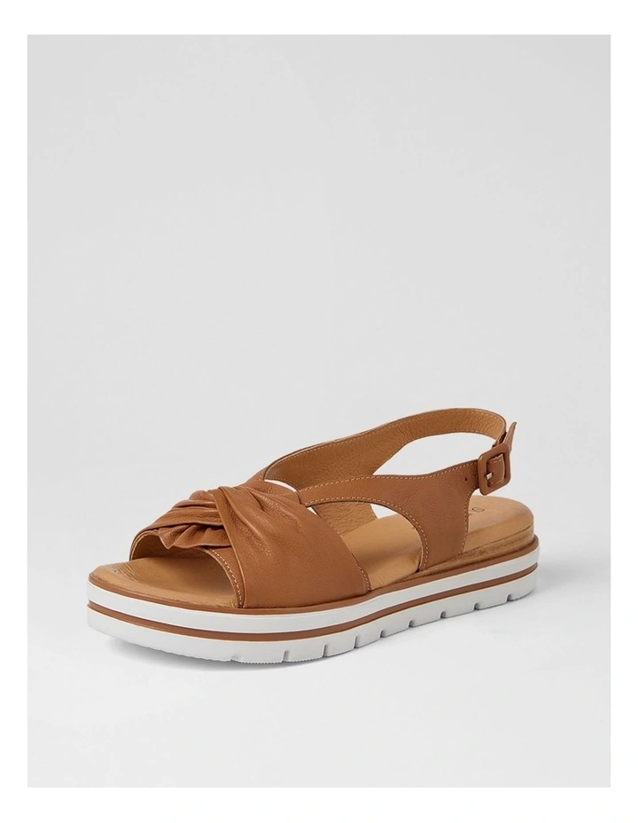 Alexin Dark Tan Leather Sandals image 2