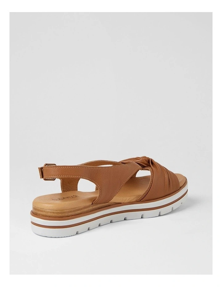 Alexin Dark Tan Leather Sandals image 3