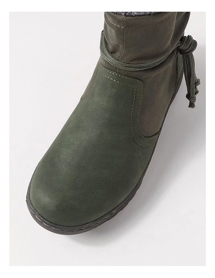 Duzzel Olive Multi Ankle Boots image 4