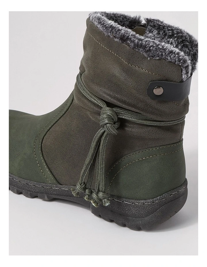 Duzzel Olive Multi Ankle Boots image 5