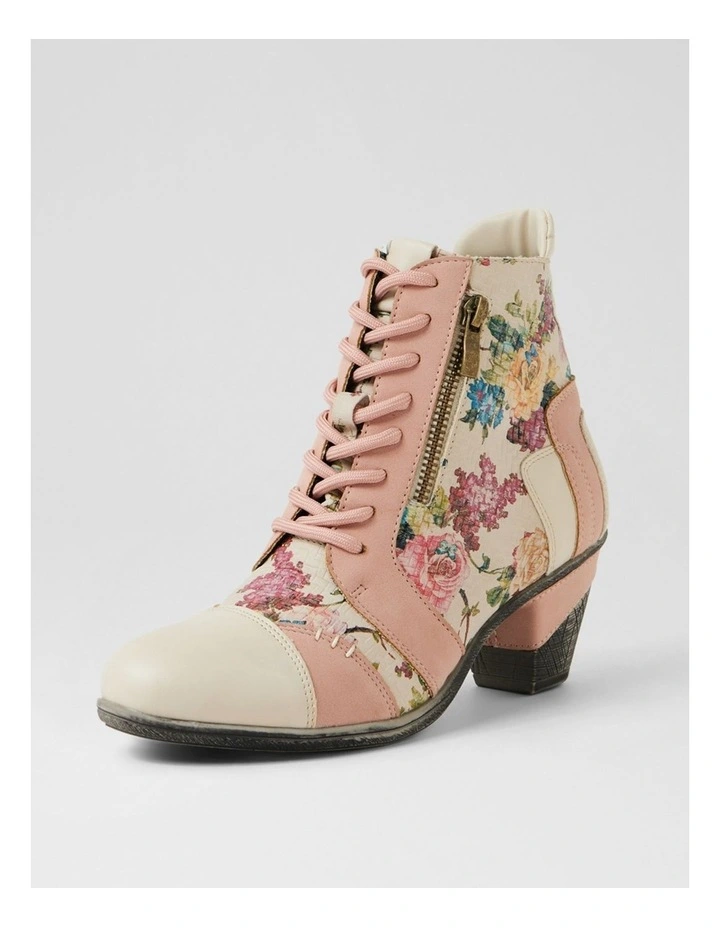 Zolika Taupe Rose Multi Lace Up Boots image 2