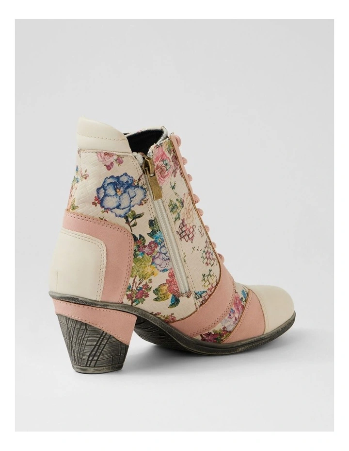 Zolika Taupe Rose Multi Lace Up Boots image 3