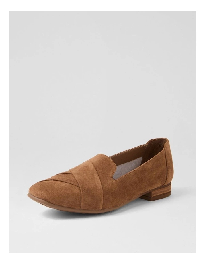 Tilony Coffee Suede Flat Shoes image 2